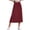 Wine, variant on Busydd Skirts for Women Casual Solid Color High Waisted Midi Skirt Trendy Versatile A-Line Skirts S
