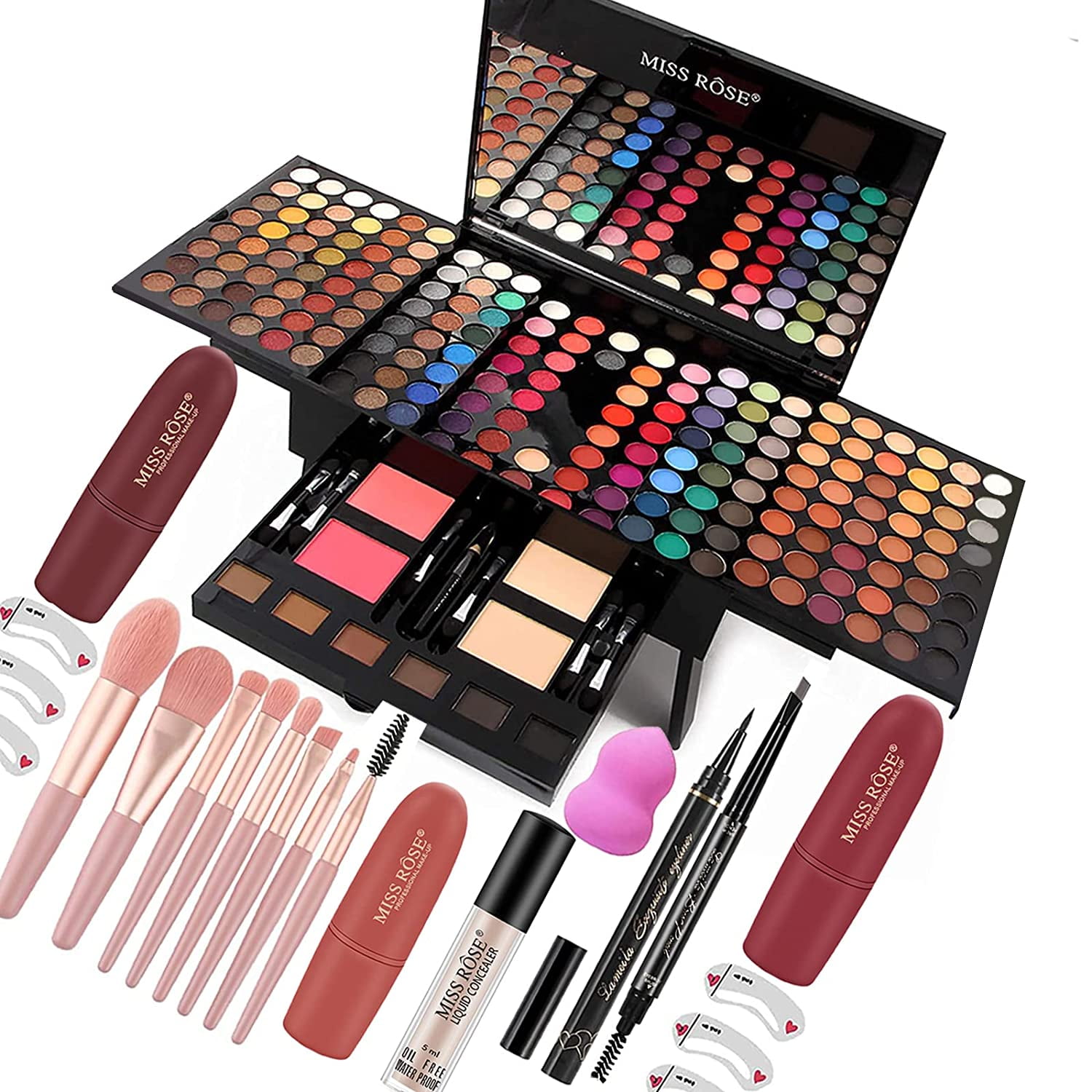 190 Colors Makeup Kits,Professional Makeup Kit for Women Full Kit,All in One Makeup Sets for Powder,Glitter Powder,Makeup Brush… - Walmart.com