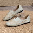 thumbnail image 5 of Women's Retro Embroidered Loafers, Soft Sole Comfortable Flat Shoes, Spring Summer Casual Slip On Moccasins, Plus Size Low Heel Walking Shoes, Breathable Lightweight Dress Shoes for Daily Wear, 5 of 10