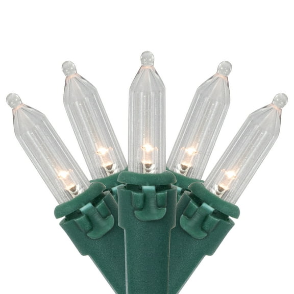 Northlight LED Mini Christmas Lights - Warm White  - 15.75’ Green Wire - 50ct
