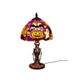thumbnail image 2 of LOWLHOME Halloween Pumpkin Skull Lamp,Creativitiness Resin Halloween Glowing Pumpkin Night Light,Unique And Exquisite Halloween Desk Lamp,Suitable For Bedside Decoration(Purple), 2 of 6