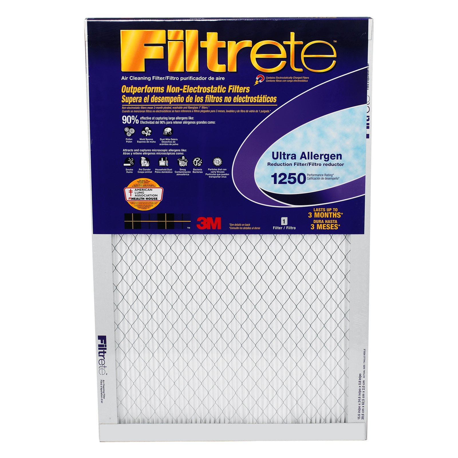 6 Pack 3M 9815DC-6 25 X 25 Filtrete Micro Allergen Filter 