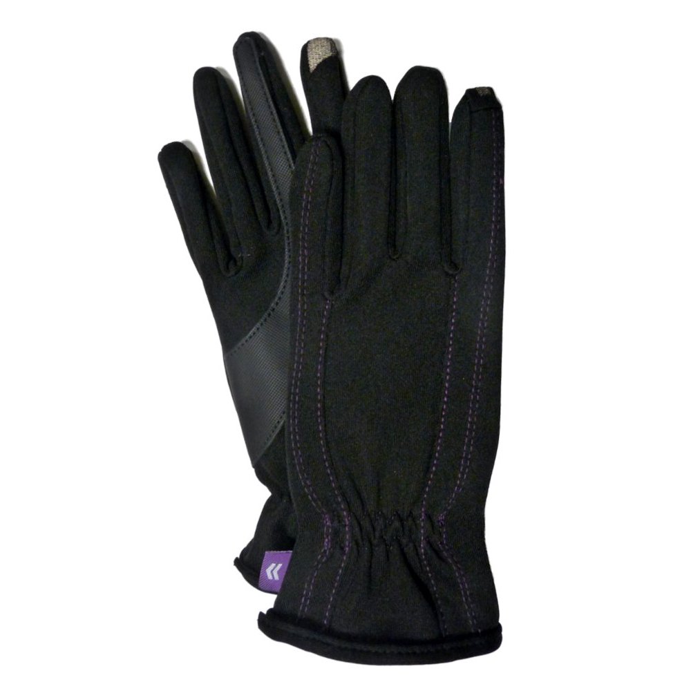 Isotoner Isotoner Smart Touch Womens Black Stretch Smartouch Gloves