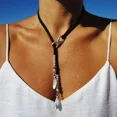 thumbnail image 1 of Pendant Leather Choker Elephant Necklace, 1 of 2