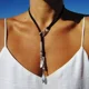 thumbnail image 1 of Pendant Leather Choker Elephant Necklace, 1 of 2