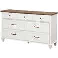 thumbnail image 3 of White Dresser with 7 Drawers for Bedroom, Wooden Chest of Drawers for Living Room, 3 of 7
