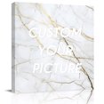thumbnail image 2 of Marble White Wall Art Painting on Canvas, Modern Abstract Art Golden Ink Painting Canvas Art Home Prints Wall Art Framed Modern Artwork for Living Room Bedroom Wall Decor 12x12in, 2 of 9