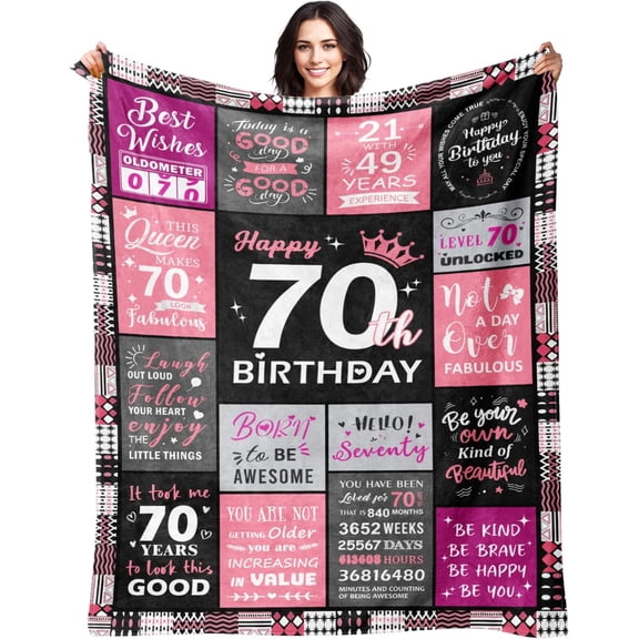 Birthday Gifts for Women Happy Birthday Decorations Blanket Gifts for Women Birthday Unique Birthday Gifts for Women Friendship Mom Wife Girl Grandma Sister Funny Birthday Gifts Throw Blanket 50"x60"