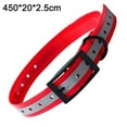 thumbnail image 2 of Translucent reflective waterproof dog collar strong coated nylon webbing with black hardware, 2 of 5