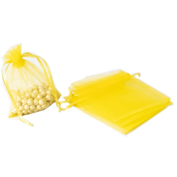 Regalos 100Pcs Bolsas de Caramelos de Boda para Joyería Bolsas de Regalo Almacenamiento Organza 3.5x2.5in Limpieza y Organizadores