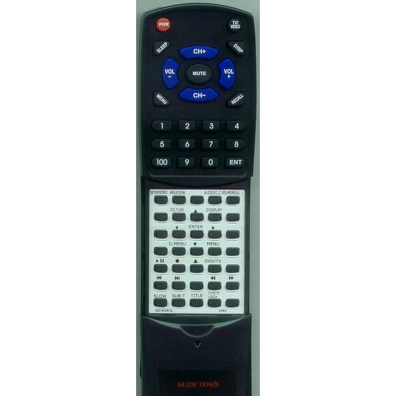 Replacement Remote for APEX 8201802672L, RT8201802672L, AT1314DV, KDT1CC2, AT2014DV