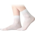 thumbnail image 4 of 12 Pairs Sheer Nylon Socks for Women Thin Ankle Stocking Footies Transparent Silk Sheer Socks With Reinforced Toe, 4 of 8