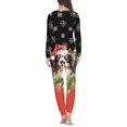 thumbnail image 4 of Pijama informal de manga larga para mujer, conjunto de dos piezas holgado, ropa de dormir para primavera y otoño, regalos de navidad, 4 of 4