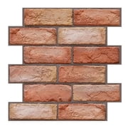Xkiss 3D Tile Brick Self-adhesive Waterproof PVC Panel Wall Decals & Stickers (20 Pieces)