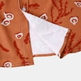 thumbnail image 2 of TIHLMK Hawaiian Shirt for Men Shirts Print Tops Mens Short Sleeve Button Down Shirts Orange, 2 of 8