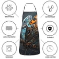 thumbnail image 6 of Yiaed Steampunk Mechanical Butterfly Print Kitchen Apron with Hand Wipe Pockets,Big Pocket,Aprons for Women with Pockets, Waterproof for Cooking Baking, 6 of 7