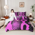 thumbnail image 4 of Castle Fairy Snake Print Queen Comforter Set,Abstract Animal Print Bedding Comforter Set, 4 of 8
