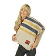 thumbnail image 4 of Swiss Link Military Surplus Classic Striped Wool Throw Blanket, Bay Point, 4 of 5