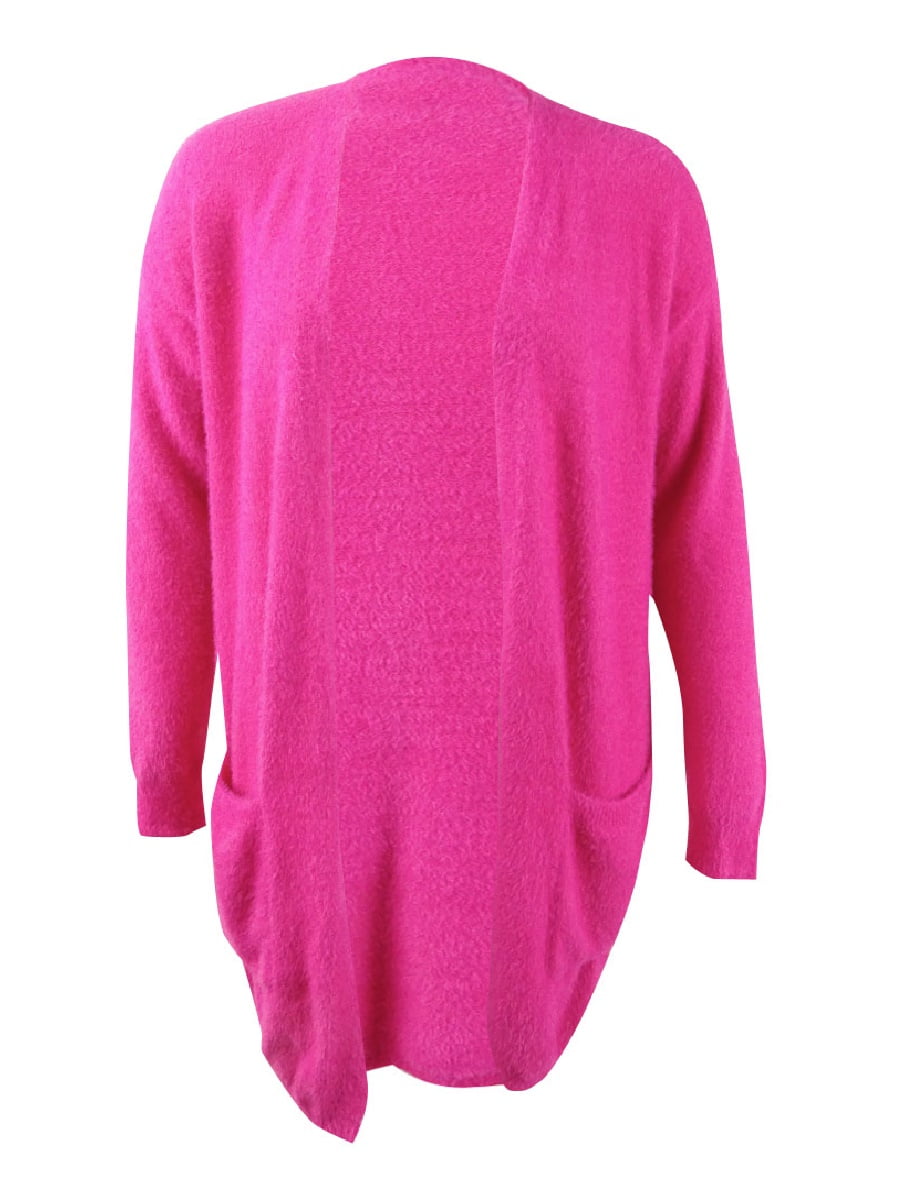 Fuzzy Cardigan Sweater (XXL, Wild Pink 
