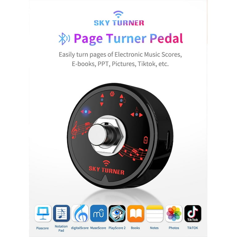 Wireless Page Turner Bluetooth Automatic Universal Score Page