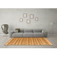 thumbnail image 3 of Ahgly Company Indoor Round Abstract Orange Modern Area Rugs, 4' Round, 3 of 4