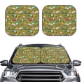 thumbnail image 2 of Daiia Transportation Prints 2PCS Car Windshield Sun Shade, Foldable Sun Shield for Car Front Window, Auto Sun Blocker Visor Protector Universal for Truck SUV Pickup-Large, 2 of 7