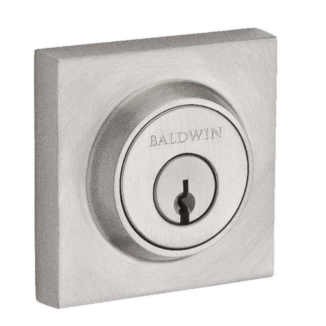 Baldwin SC.CSD.150 Single Cylinder Contemporary Square Deadbolt Satin Nickel