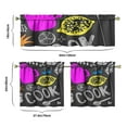 thumbnail image 6 of Kitchen Food Cooking Chef Kitchen Curtains and Valances Set - 3 Piece Kitchen Curtains Sets with Valance for Windows Rod Pocket Machine Washable Kitchen Decor Decorations (54"x18"+2x27.5"x24"), 6 of 6