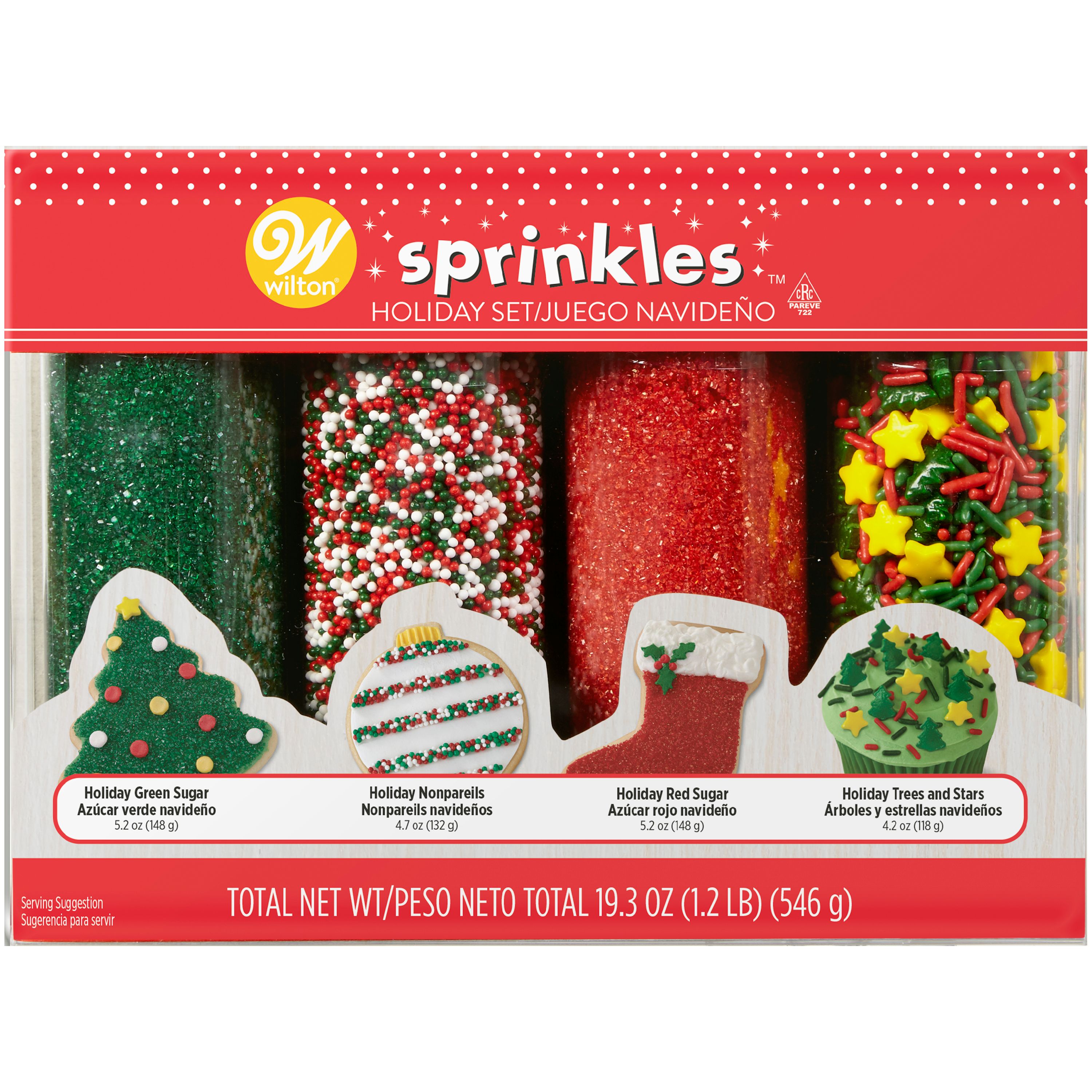Wilton Sprinkles Holiday Christmas Mega Set, 4 pack, 19.3 oz. - image 2 of 7