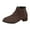Coffee, variant on Coffee Feminine Ankle Boots With Pointed Toe Side Zipper And Low Heel For Winter Season Comfortable And Practical