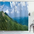 thumbnail image 1 of Ambesonne Appalachian Shower Curtain, Blue Ridge Panorama, 69"Wx84"L, Green Azure Blue, 1 of 3