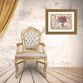 thumbnail image 3 of Wiley, Marta 24x18 Gold Ornate Wood Framed with Double Matting Museum Art Print Titled - Blue Red Flowers, 3 of 4