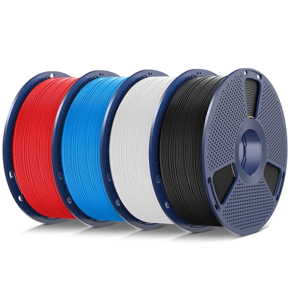 SUNLU 4kg TPU 3D Printer Filament Bundle, High Speed 90A TPU Filament 1.75mm ±0.03mm, Individually Vacuum Packed, 4kg in Total, 1kg per Spool,