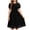 Black, variant on Girls Tiered Maxi Dress, Striped Ruffle Strap Sleeveless Summer Dress, A-Line Casual Party Dress for Tween Girls