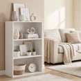 thumbnail image 2 of CONCETTA 3 Shelf Bookcase, 32 Inch Tall Floor Standing Open Bookshelf for Home Office and Living Room, White, 2 of 9