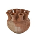 thumbnail image 4 of BIDK Home Sculpted Terracotta Vase with Textured Finish - 7.5" – Brown, 4 of 5