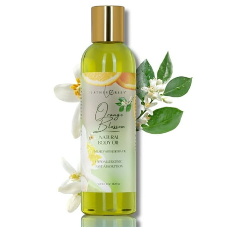 Orange Blossom & Vitamin E Nourishing Body Oil - Elevate Your Scent & Skin, 4 oz by LatherGreen