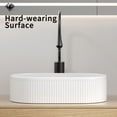 thumbnail image 3 of 19x12 Inch Oval Bathroom Vessel Sink, White Porcelain Ceramic Above Counter Sink, High-Temp Fired (1280°C), Modern Vanity Art Basin, Easy Clean, 3 of 7