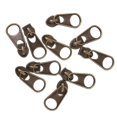 thumbnail image 1 of 10x Jacket Zippers Polished Zip Puller Zipper Sliders /#7 Bronze7, 1 of 8