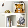 thumbnail image 3 of 3 Sprouts Kid's Foldable Fabric Storage Cube Box Soft Toy Bin, Friendly Tiger, 3 of 3