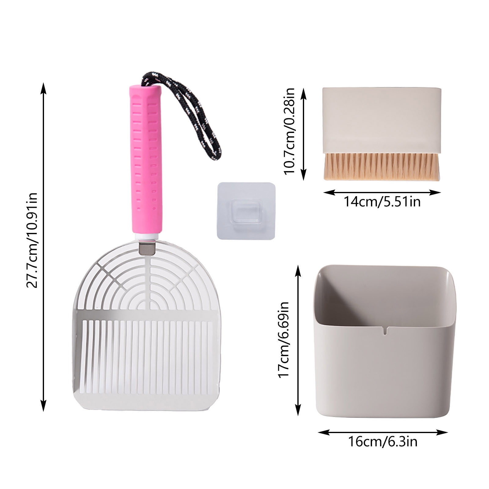 Stainless Steel Litter Scooping Stand for Cats with Grids and Holder Efficient Self-Cleaning Design for Indoor Use