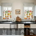 thumbnail image 4 of Harvest Season Pumpkin Kitchen Curtains 3-Piece Set - Thanksgiving Fall Leaves Rustic Autumn Aesthetic Farmhouse, 4 of 6