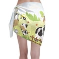 thumbnail image 2 of Bingfone Farmfield with Cute Animals Women's Sarong Swimsuit Cover Ups Bathing Suit Coverups Chiffon Beach Wrap Skirts, 2 of 7