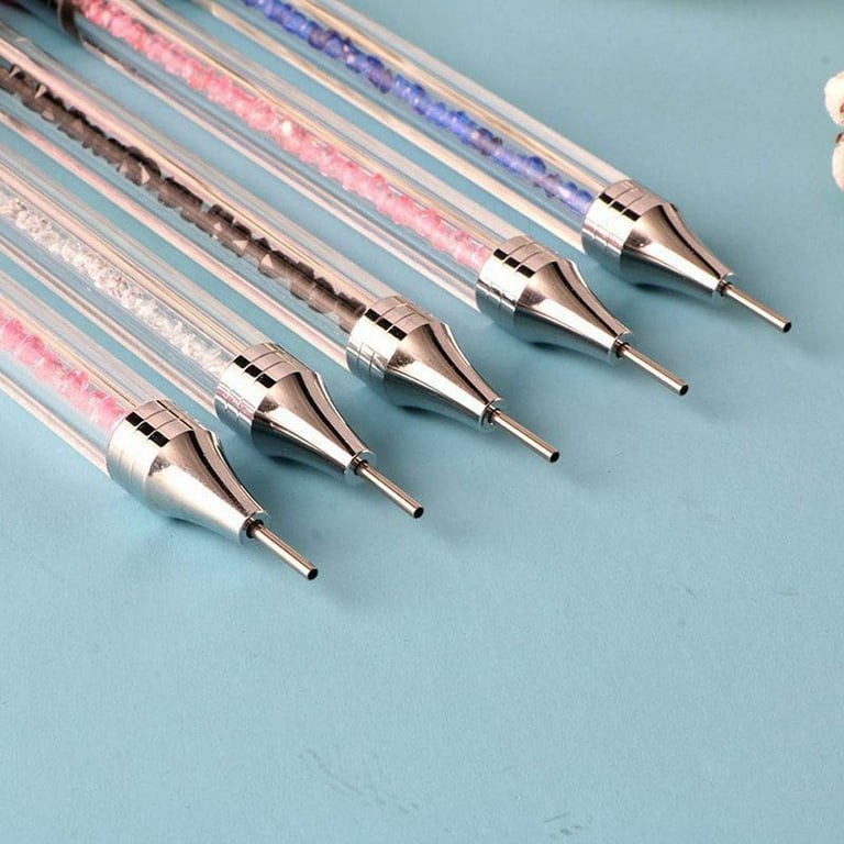 2PCS Dual-Ended Nail Rhinestone Picker Tool, BOMOQING Wax Tip