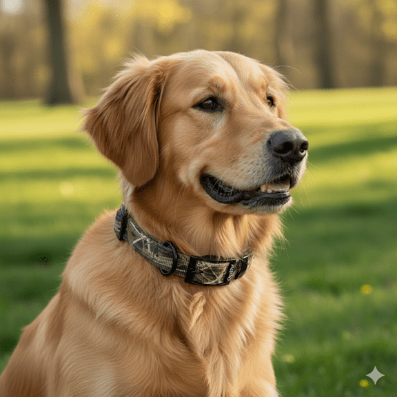 SunGlo Dog Collar Blades Camo 1" x 27" Waterproof Hunting Collar Heavy-Duty