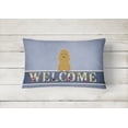 thumbnail image 2 of Carolines Treasures BB5650PW1216 Poodle Tan Welcome Canvas Fabric Decorative Pillow, 2 of 3