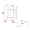 thumbnail image 2 of HomeRoots Light Gray Bar Cart With Wine Storage, 2 of 4