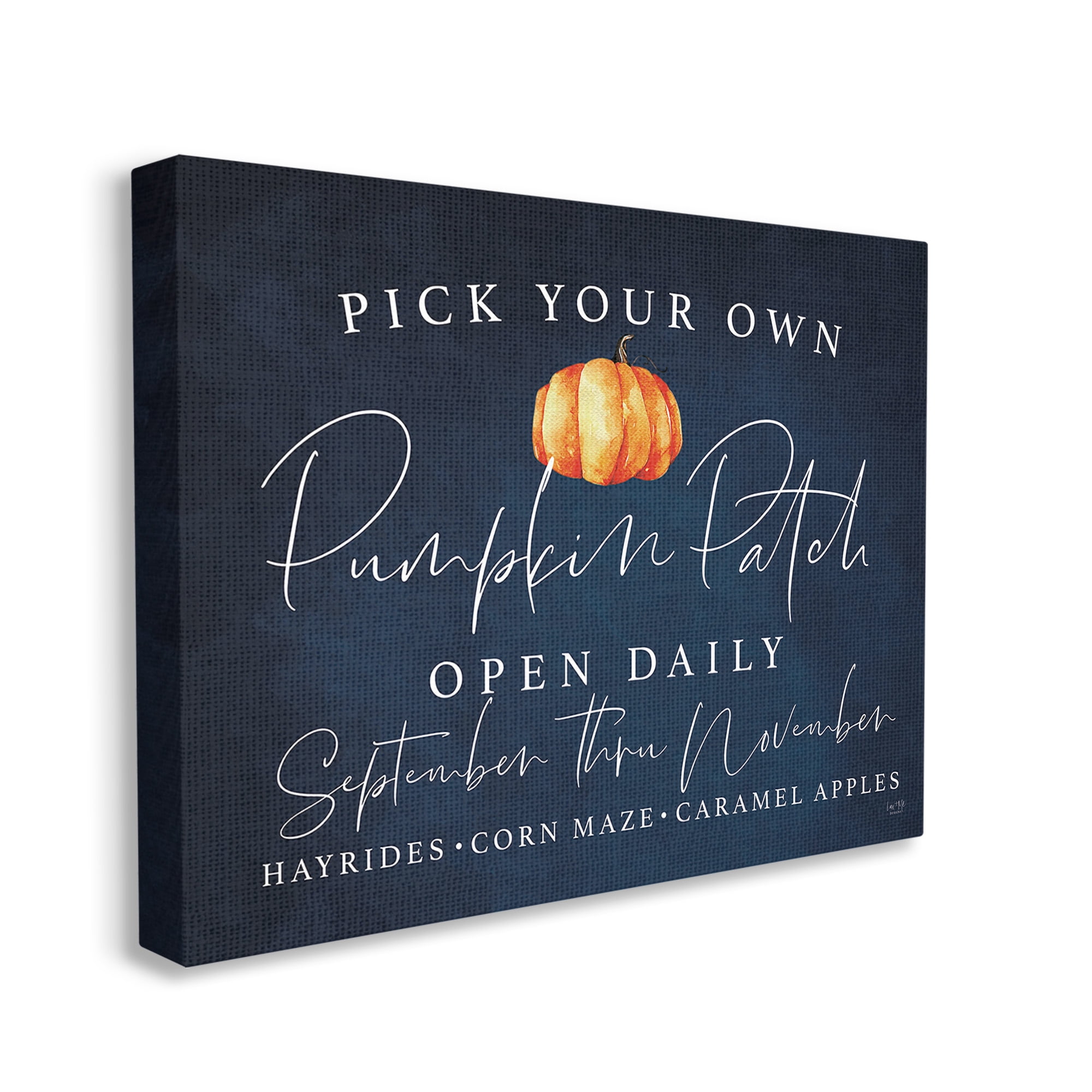 Stupell Industries Pick Your Own Pumpkins Landscape Painting Gallery Wrapped Canvas Art Print Wall Art, 40 x 30