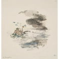 thumbnail image 2 of Félix Bracquemond 20x21 Gold Ornate Framed and Double Matted Museum Art Print Titled - The Semaphore (1875), 2 of 4
