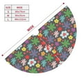 thumbnail image 3 of Yiaed Daisies Flowers Print Christmas Tree Skirt , Tree SkirtsTree Mat for Christmas Winter Holiday Indoor Decorations-30", 3 of 7